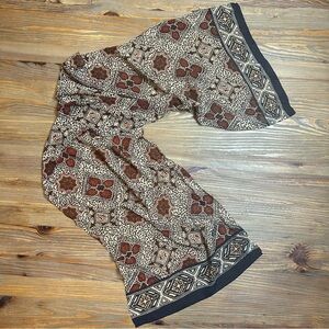 Ann Taylor Silk Scarf in Batik Pattern